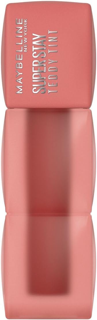 Maybelline Tinta para labios Super Stay Teddy Tint Tono Skinny Dip, 4.2ml - Tinta multiusos de larga duración, efecto mate difuminado hasta por 12H, textura suave a los labios, sin transferencias