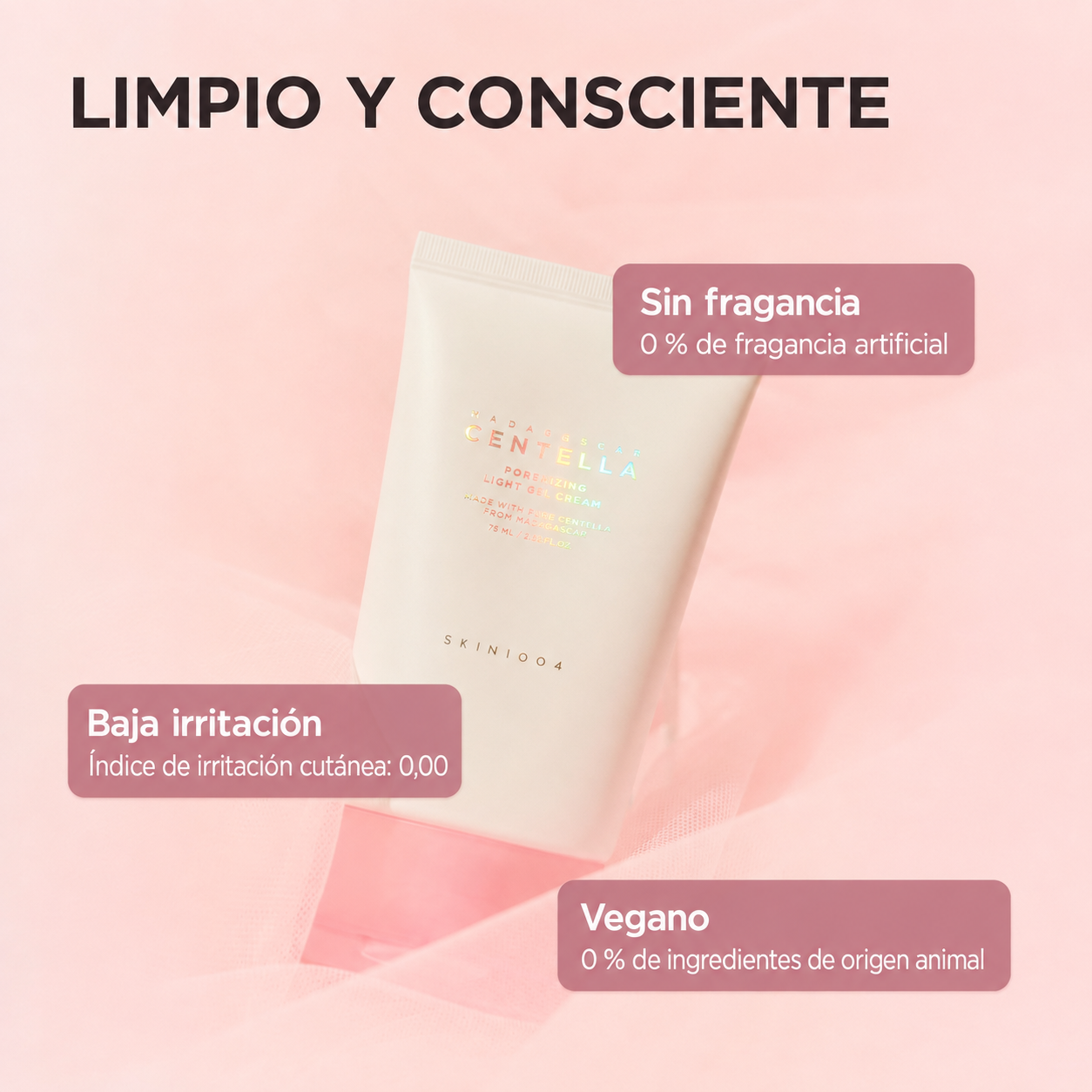 SKIN1004 Crema Hidratante Poros Abiertos Madagascar Centella Poremizing Light Gel Cream 75ML