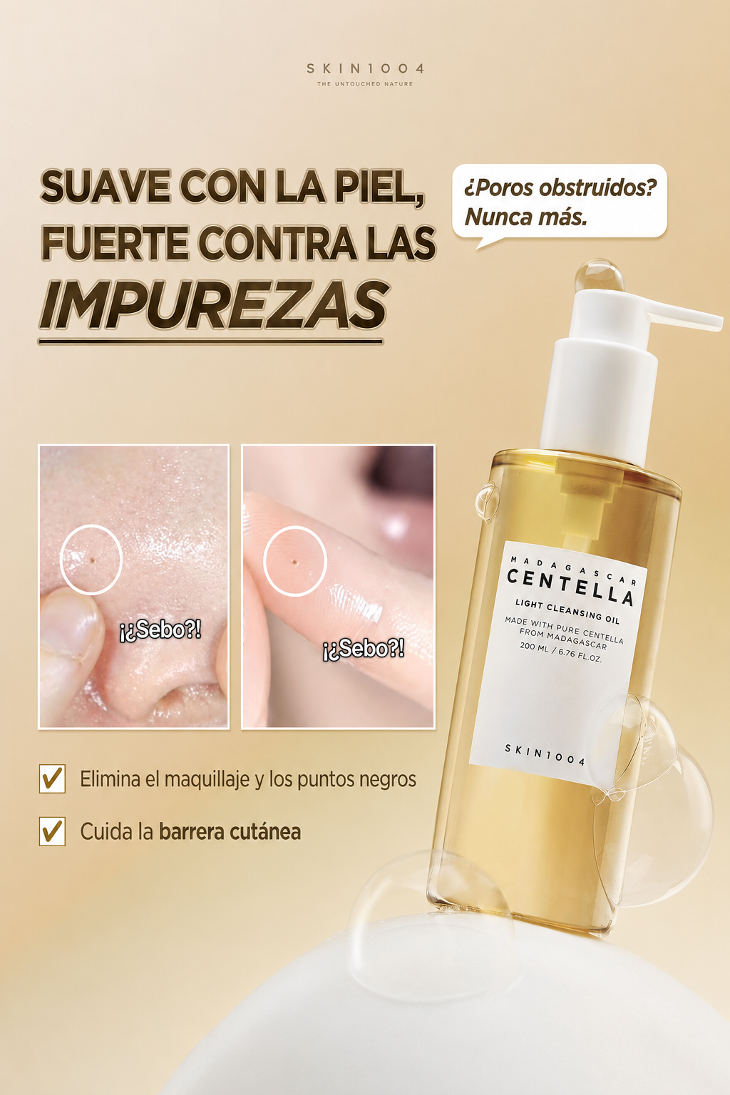 SKIN1004 Aceite limpiador Madagascar Centella Light Cleansing Oil 200ml