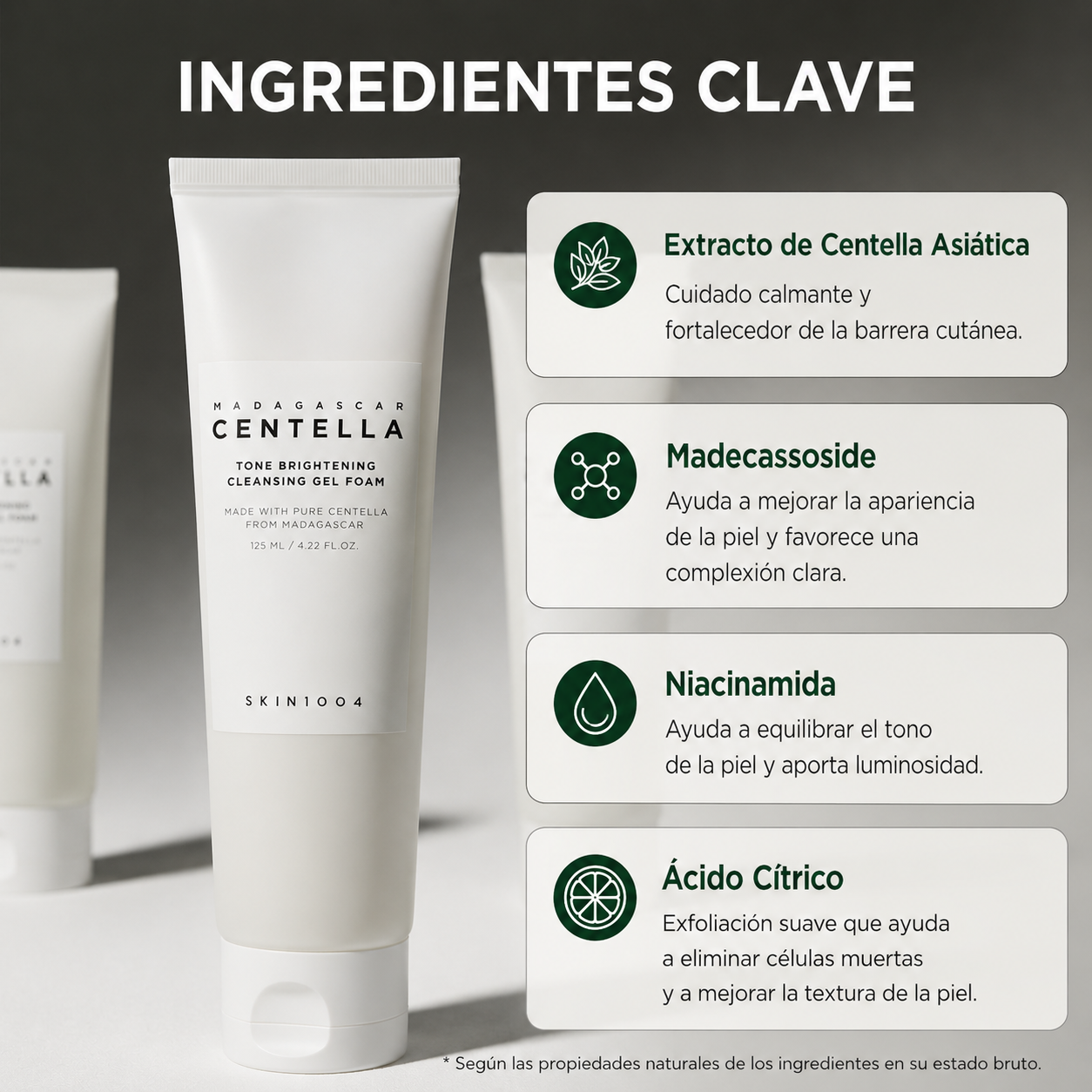 SKIN1004 Madagascar Centella Tone Brightening Cleasing Gel Foam 125ml