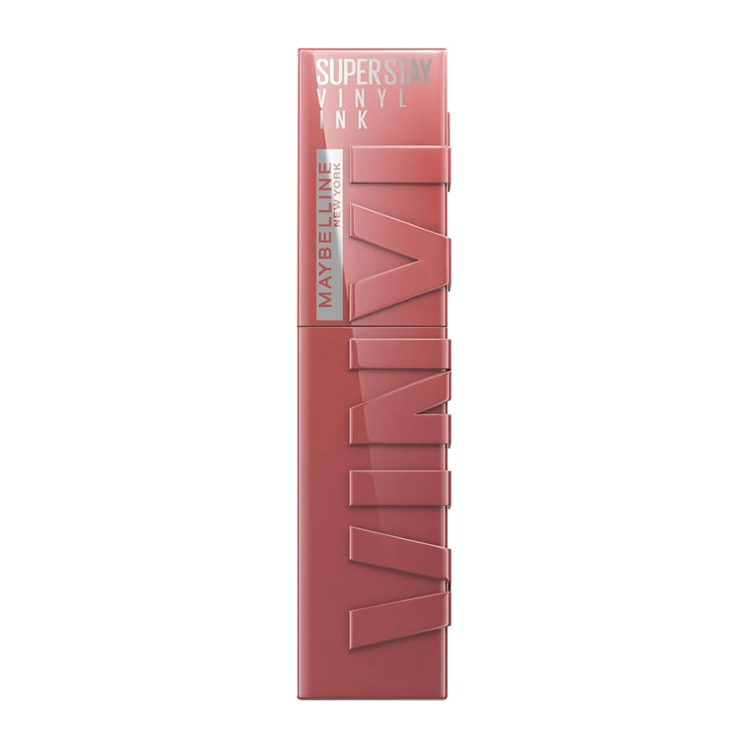 Maybelline Labial líquido brillante Superstay Vinyl Ink Tono Cheeky, 4.2ml - Dura hasta por 16H, brillo instantáneo sin grumos, sin transferencias