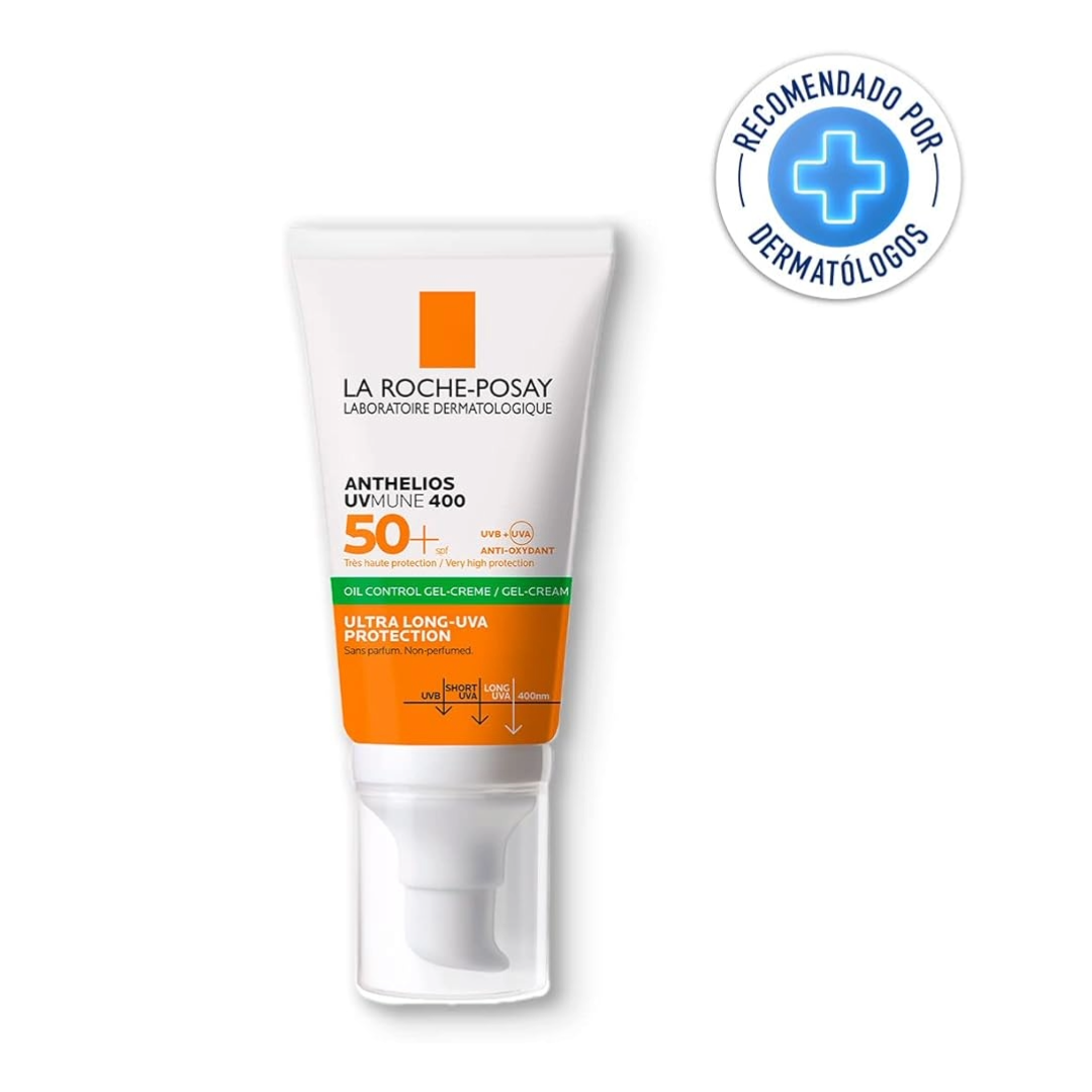 La Roche Posay. Protector Solar Facial FPS50 para Piel Grasa Anthelios Toque Seco 50 ml