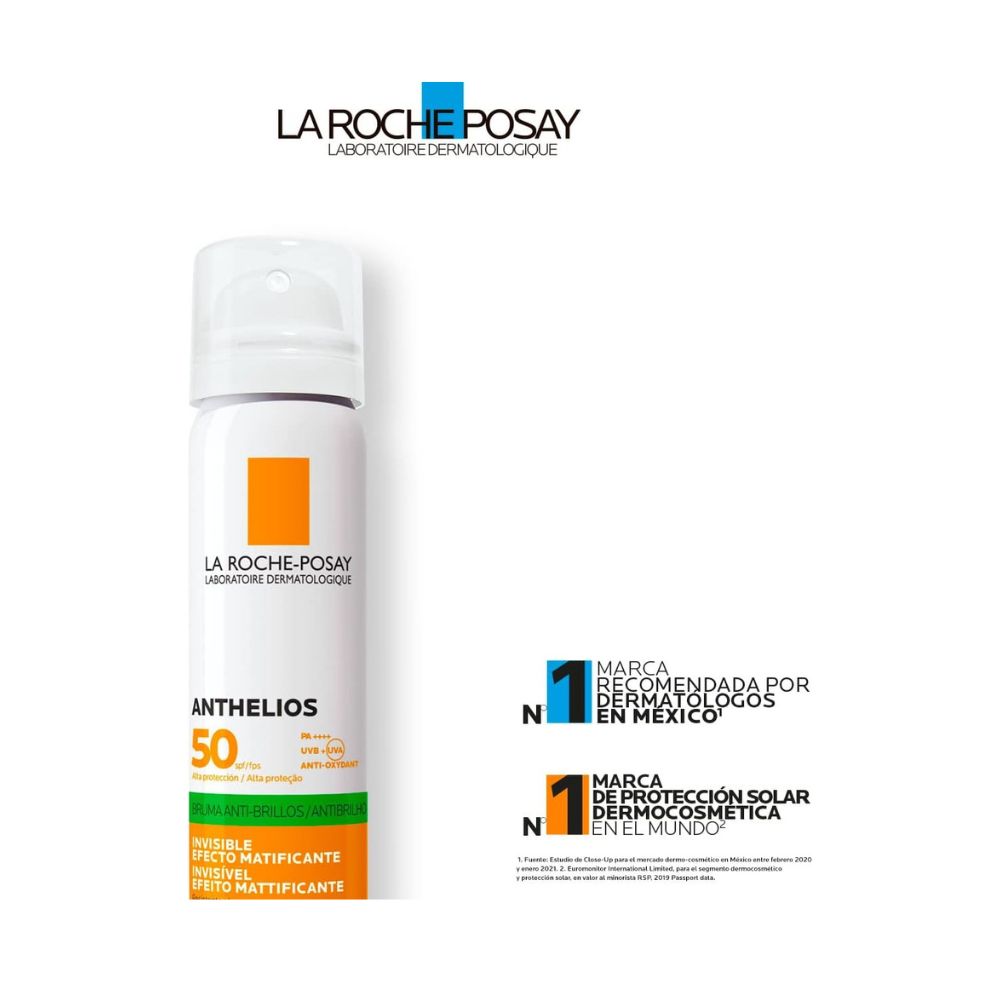 La Roche-Posay Anthelios Bruma Invisible Ultraligera FPS 50+ Protector Solar Facial Spray, 75ml