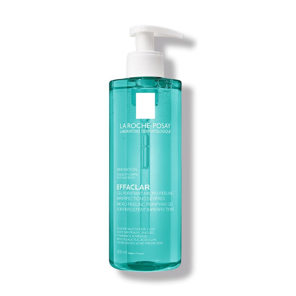 La Roche-Posay Effaclar Gel Microexfoliante Gel Limpiador Facial y Corporal, 400 ml