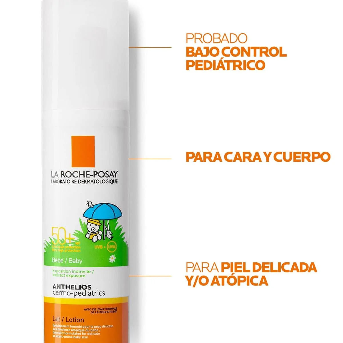 Anthelios Dermopediatrico Protector Solar Leche Bebe SPF50+ 50ml bloqueador