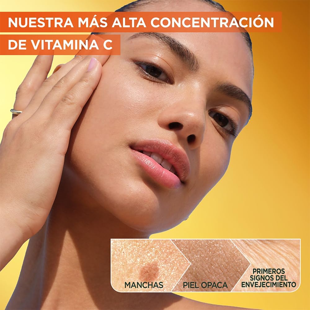 Garnier Express Aclara Serum Noche Antimanchas con 10% Vitamina C Pura para una Piel Radiante, reduce las Manchas durante la Noche, 30ml