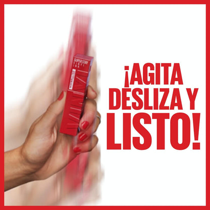 Maybelline Labial líquido brillante Superstay Vinyl Ink Tono Lippy 10 - Dura hasta por 16H, brillo instantáneo sin grumos, sin transferencias