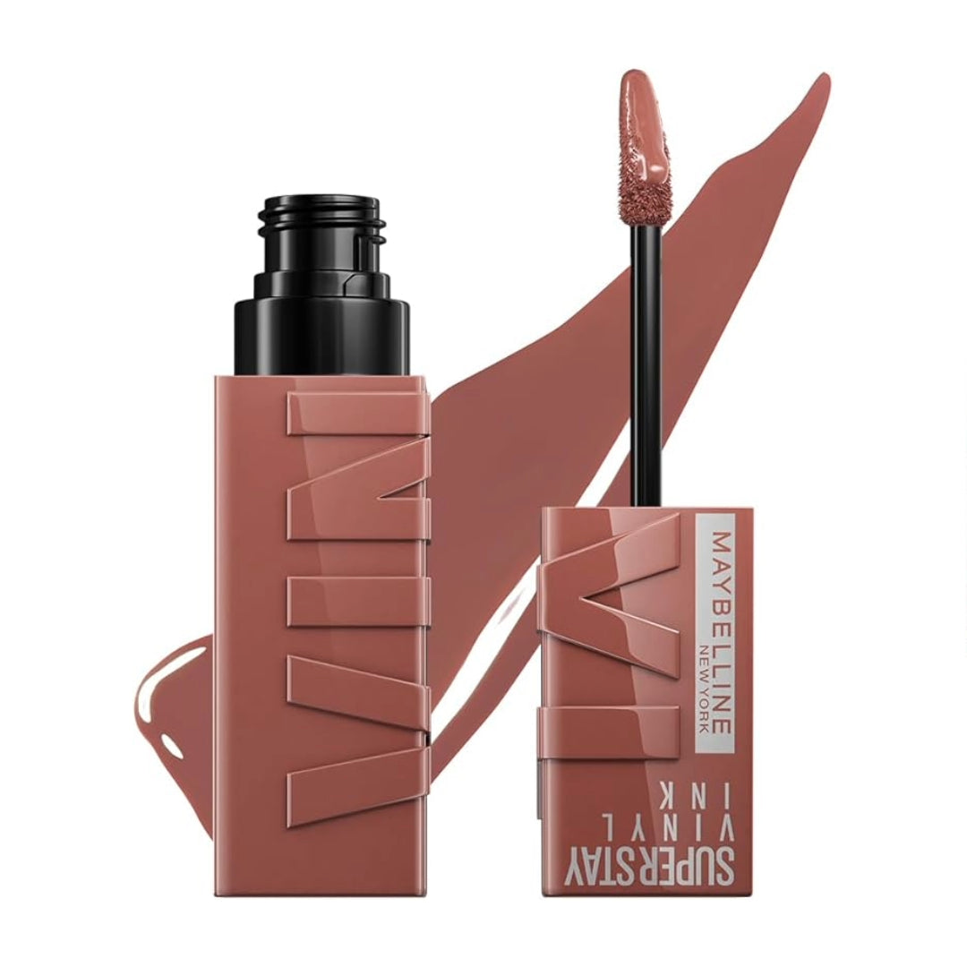 Maybelline Labial líquido brillante Superstay Vinyl Ink Tono Punchy, 4.2ml - Dura hasta por 16H, brillo instantáneo sin grumos, sin transferencias