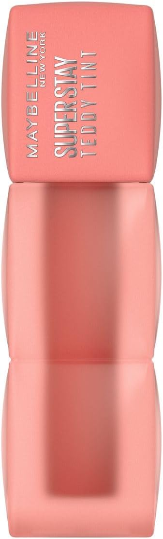Maybelline Tinta para labios Super Stay Teddy Tint Tono Current Mood, 4.2ml - Tinta multiusos de larga duración, efecto mate difuminado hasta por 12H, textura suave a los labios, sin transferencias
