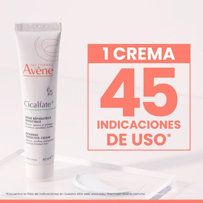 Avene Cicalfate+ Crema Reparadora 40 ml | Calma, protege y ayuda a recuperar piel irritada | Con Agua Termal y C+-Restore