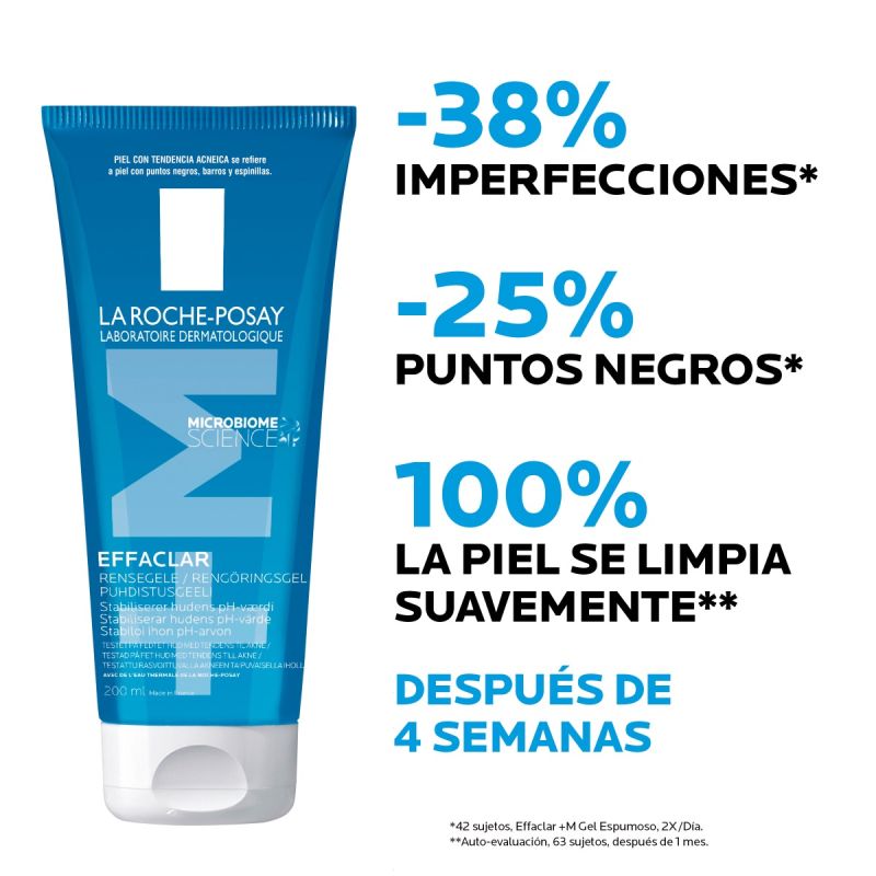 La Roche-Posay Limpiador Facial Effaclar Gel Purificante, Para Piel Mixta a Grasa 200ml