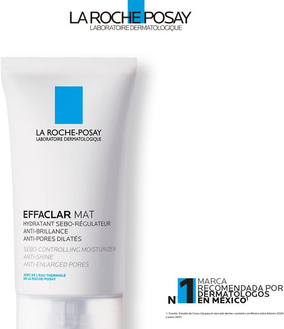 La Roche-Posay Effaclar Mat Crema Facial Matificante para Piel Grasa, 40 ml.