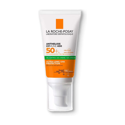 La Roche Posay. Protector Solar Facial FPS50 para Piel Grasa Anthelios Toque Seco 50 ml + Neutrogena. Crema Hidratante Facial Mate 3 en 1 Face Care Intensive D Pantenol 100 g