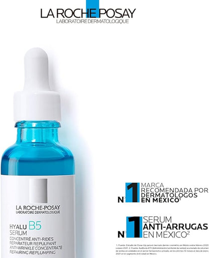 La Roche Posay Hyalu B5 Serum Facial Anti-arrugas, reparador y rellenador con Doble Molécula de Ácido Hialurónico, para todo tipo de piel, incluso piel sensible 30ml
