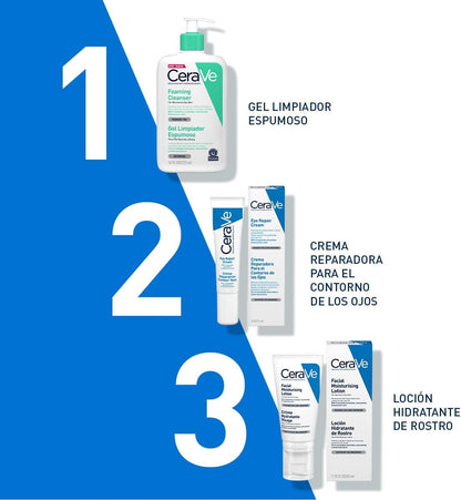 CeraVe Loción Hidratante de Rostro |52ml| Hidratante facial de noche con textura ultraligera | Libre de fragancia