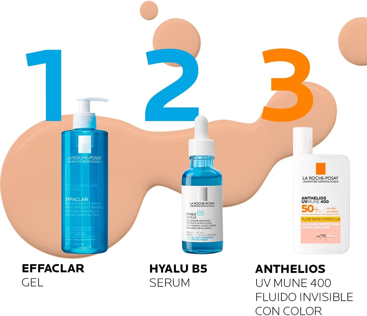 Protector Solar Facial La Roche Posay Anthelios UVMUNE Fluido Invisible con Color para Todo Tipo de Piel FPS50+ 50ml