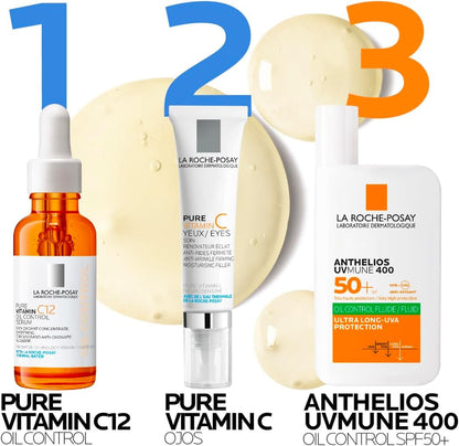 La Roche Posay Pure Vitamin C12 Oil Control Serum 30ml Serum anti-oxidante con 12% de Vitamina C y Ácido Salicílico para piel mixta a grasa
