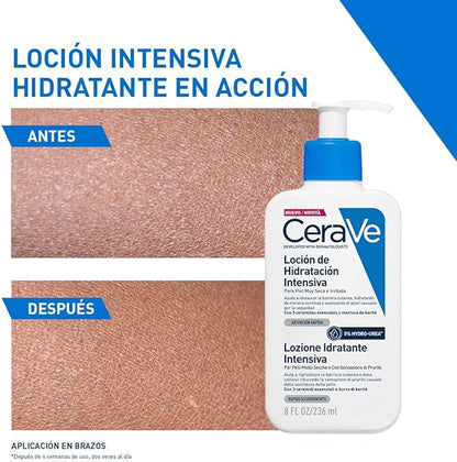 CeraVe Loción de Hidratación Intensiva para piel muy seca con mejora inmediata de la comezón 236ml