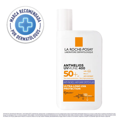 La Roche-Posay Anthelios UVMUNE 400 Fluido Antimanchas SPF50+ Protector solar.