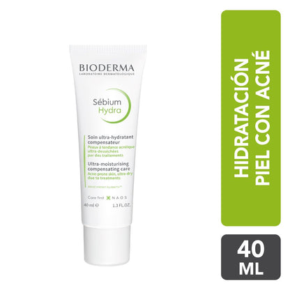 BIODERMA, Sébium Hydra Crema Facial Hidratante Restauradora por 24 Horas, 40ML