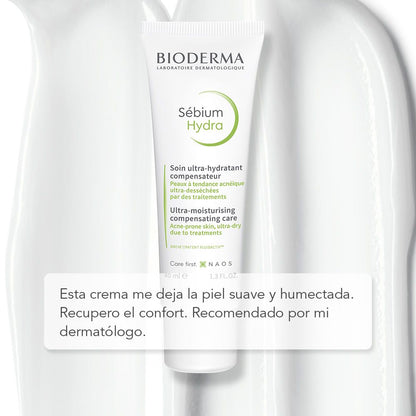 BIODERMA, Sébium Hydra Crema Facial Hidratante Restauradora por 24 Horas, 40ML