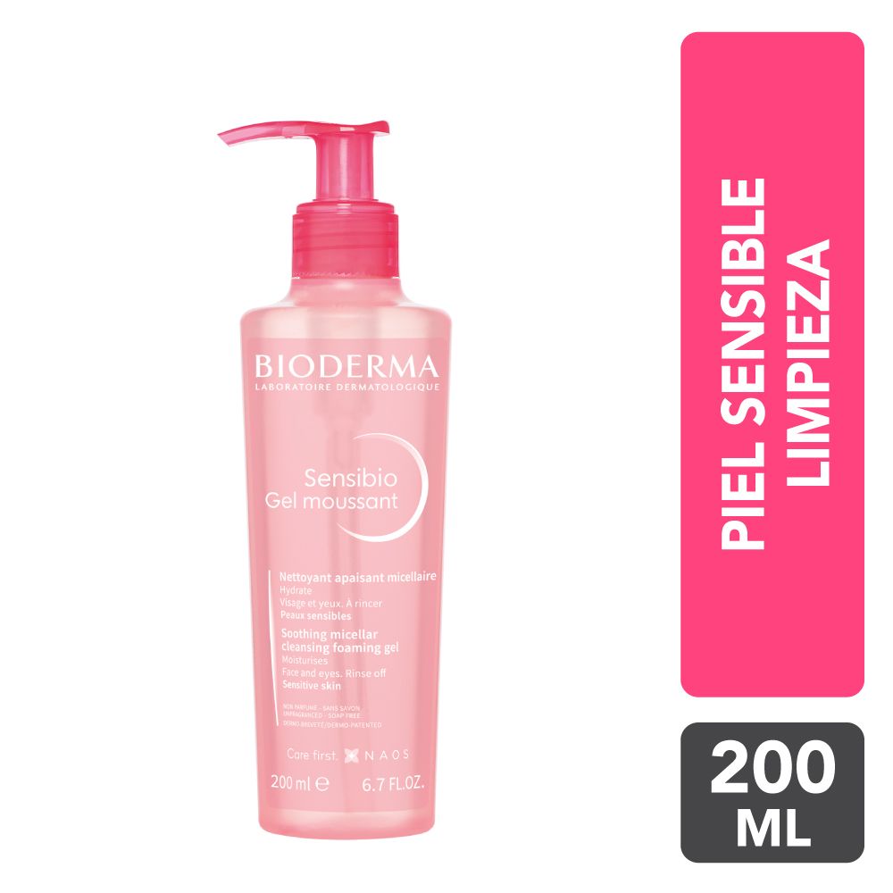 BIODERMA, Limpiador Facial, Sensibio Gel Moussant Micelar para Piel Sensible,200 ml