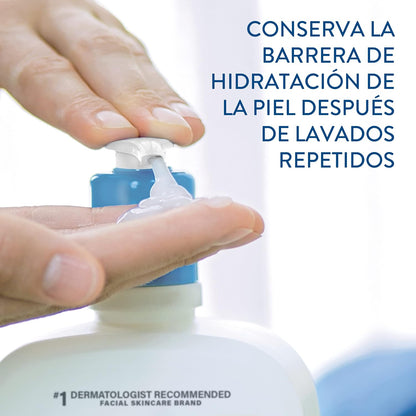 CETAPHIL Loción Limpiadora Piel Sensible 1 pz 473 ml Hidrata Mientras Limpia y Suaviza Recomendada por Dermatólogos para Piel Sensible