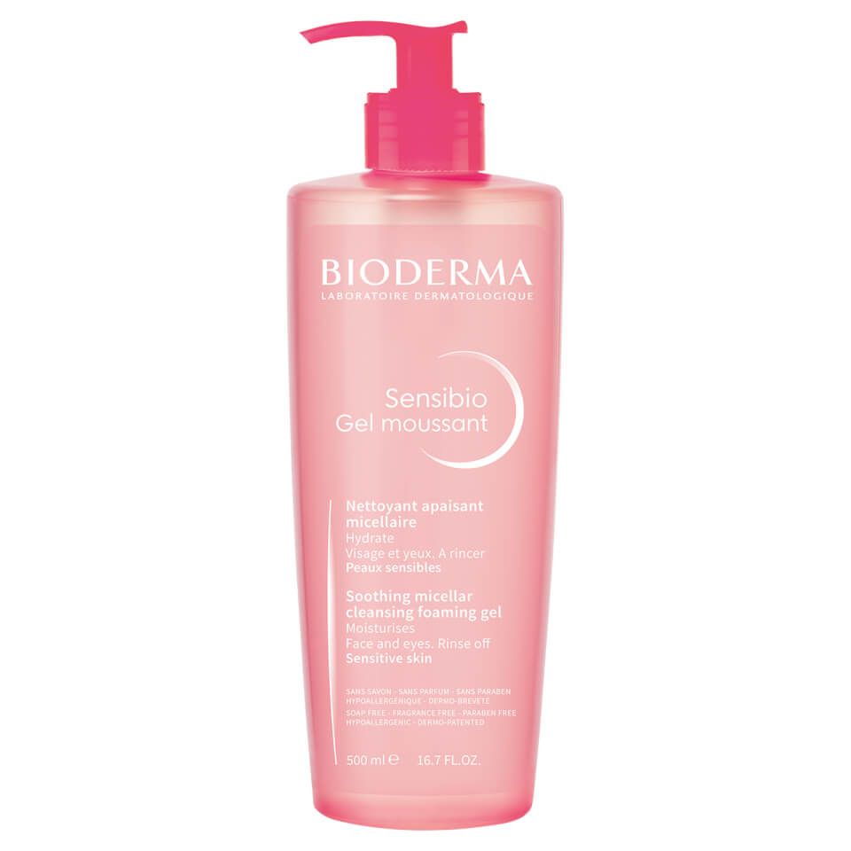 BIODERMA, Limpiador Facial, Sensibio Gel Moussant Micelar para Piel Sensible, 500 ml