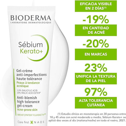 Bioderma Sebium Kerato+ Gel Crema Anti-imperfecciones 30ml