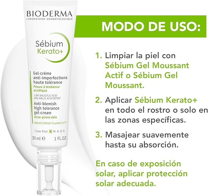 Bioderma Sebium Kerato+ Gel Crema Anti-imperfecciones 30ml