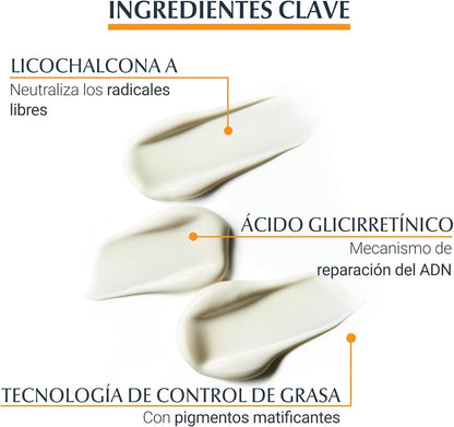 Eucerin Protector Solar Corporal Gel Cremal Oil Control FPS50 200ml Toque Seco, Rápida absorción sin sensación grasosa ni pegajosa, ideal para toda la familia. Resistente al agua y al sudor
