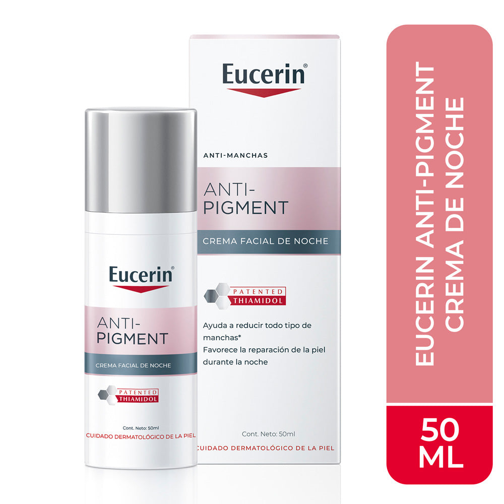 Eucerin Crema facial hidratante noche anti manchas Anti Pigment, 50ml