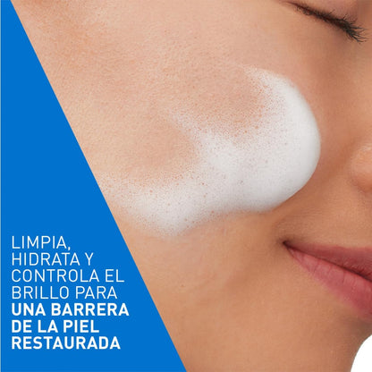 CeraVe Limpiador Air Foam Reequilibrante 148ml | Espuma limpiadora para piel normal a mixta