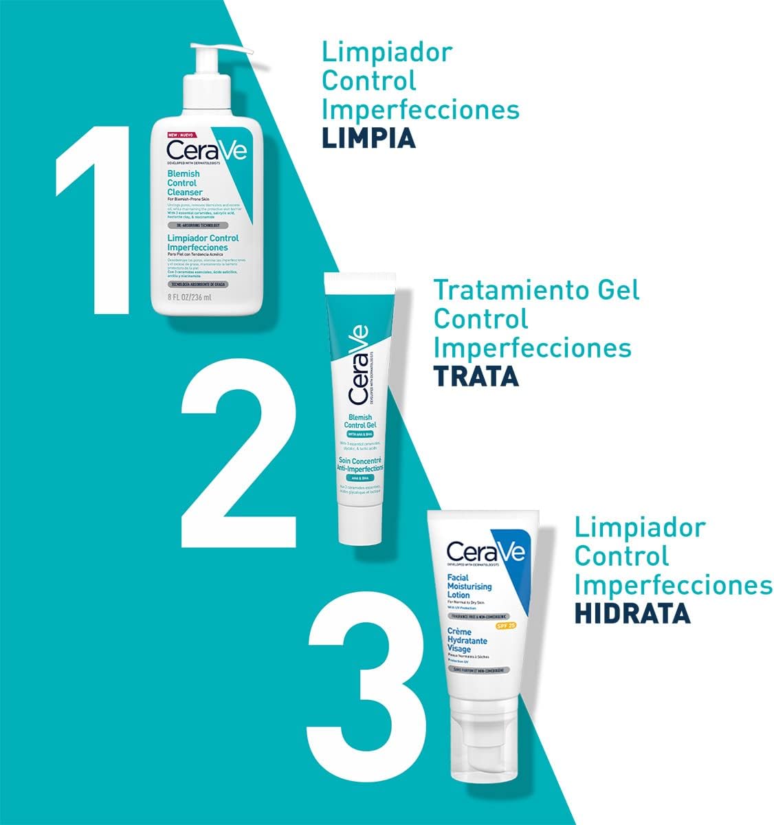 Cerave Gel Facial tratamiento Anti-imperfecciones Para Piel Grasa o Acne, 40ml