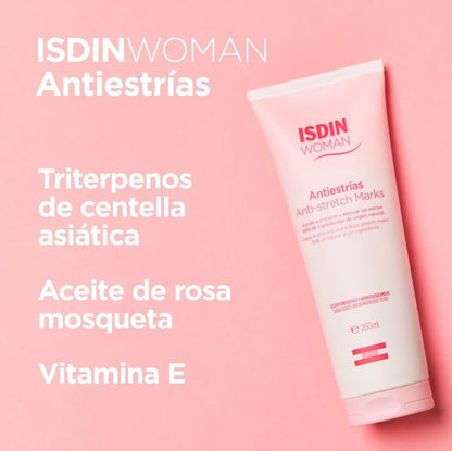 ISDIN Woman Antiestrías Crema para Prevenir y Atenuar las Estrías 250ml