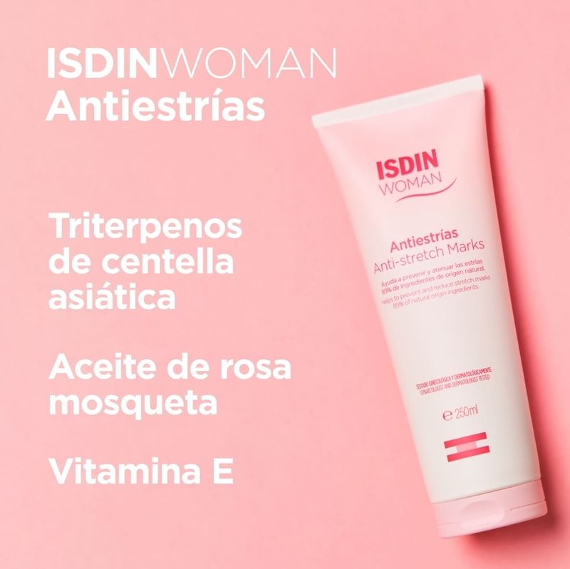 ISDIN Woman Antiestrías Crema para Prevenir y Atenuar las Estrías 250ml