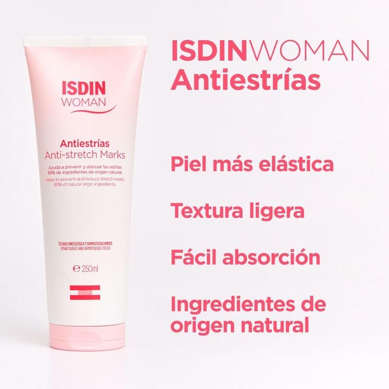 ISDIN Woman Antiestrías Crema para Prevenir y Atenuar las Estrías 250ml