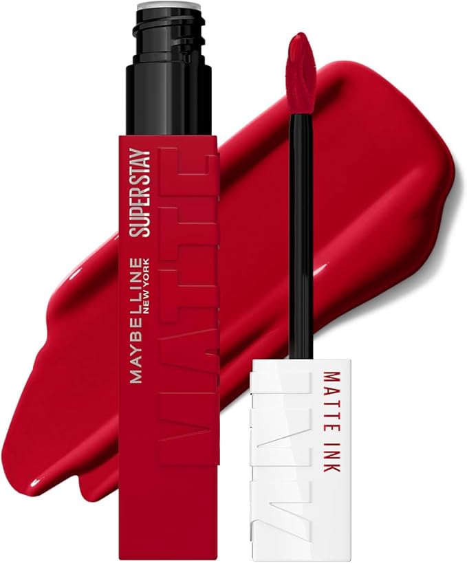 Maybelline Labial líquido mate Superstay Matte Ink Tono 20 Pioneer, 5ml - Lipstick matte de larga duración, color intenso por hasta 16H, alta pigmentación, no transfiere