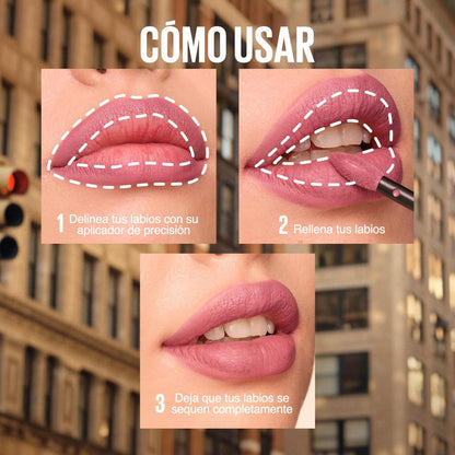 Maybelline Labial líquido mate Superstay Matte Ink Tono 20 Pioneer, 5ml - Lipstick matte de larga duración, color intenso por hasta 16H, alta pigmentación, no transfiere