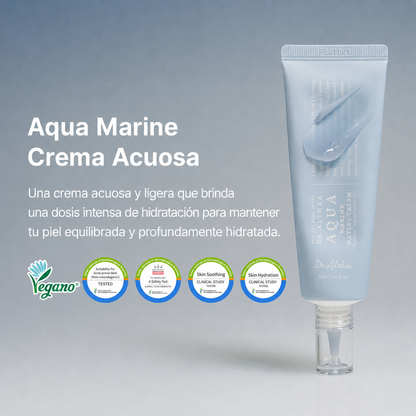 Dr. Althea Aqua Marine Watery Cream | Crema hidratante facial de uso diario para todo tipo de piel | Hidratación profunda con ácido hialurónico