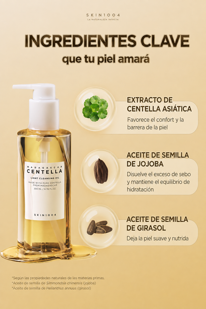 SKIN1004 Aceite limpiador Madagascar Centella Light Cleansing Oil 200ml