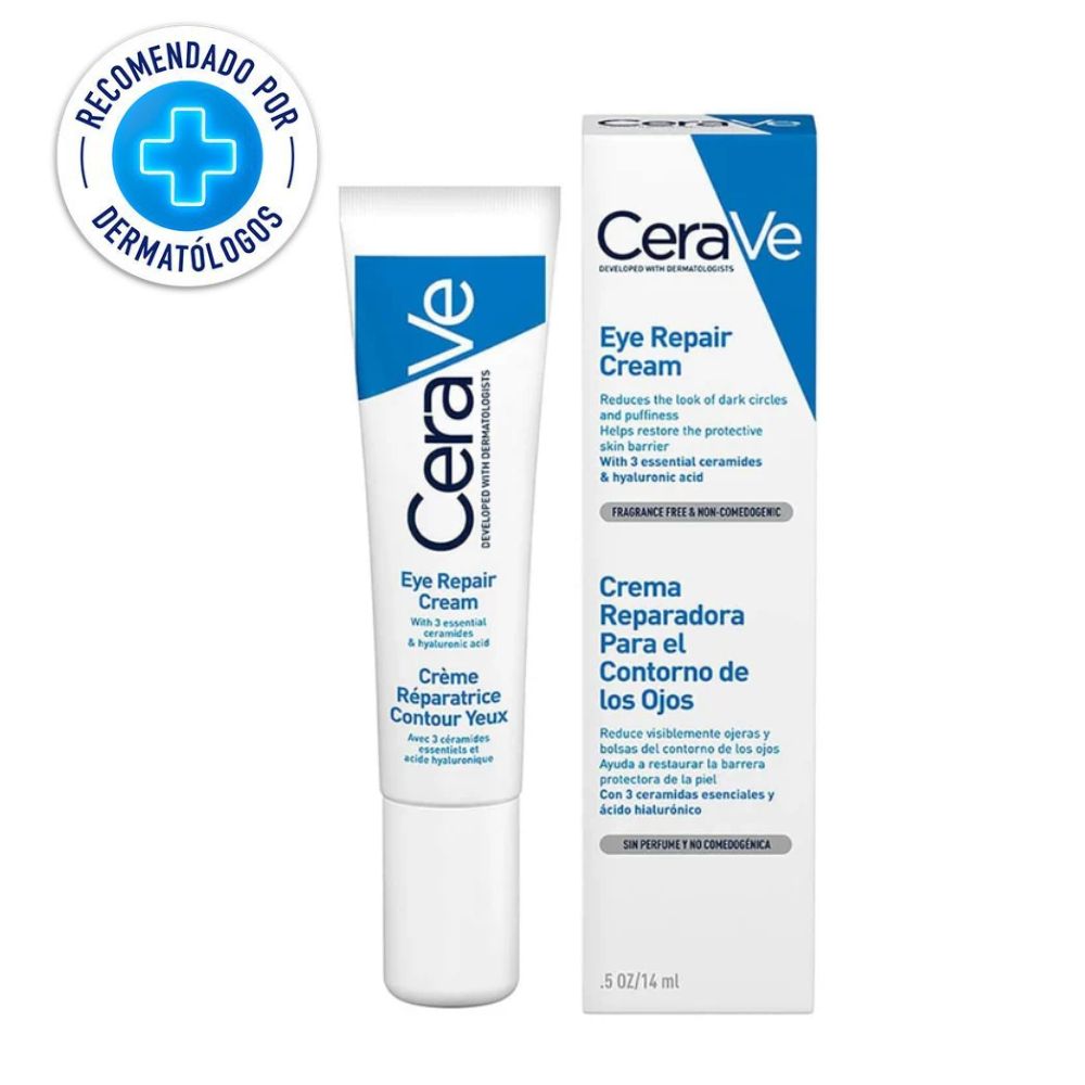 CeraVe Crema Reparadora para Contorno de Ojos, Bolsas y Ojeras 14gr