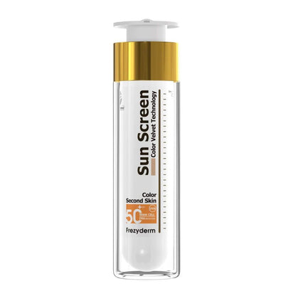 FrezyDerm - Crema facial Sun Screan Color Velvet, con color, SPF 50, 50 ml