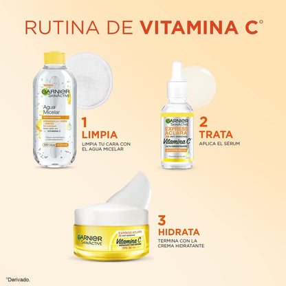 Garnier Skin Active Face Express Aclara Crema hidratante, tono uniforme con FPS30, 50 mililitro