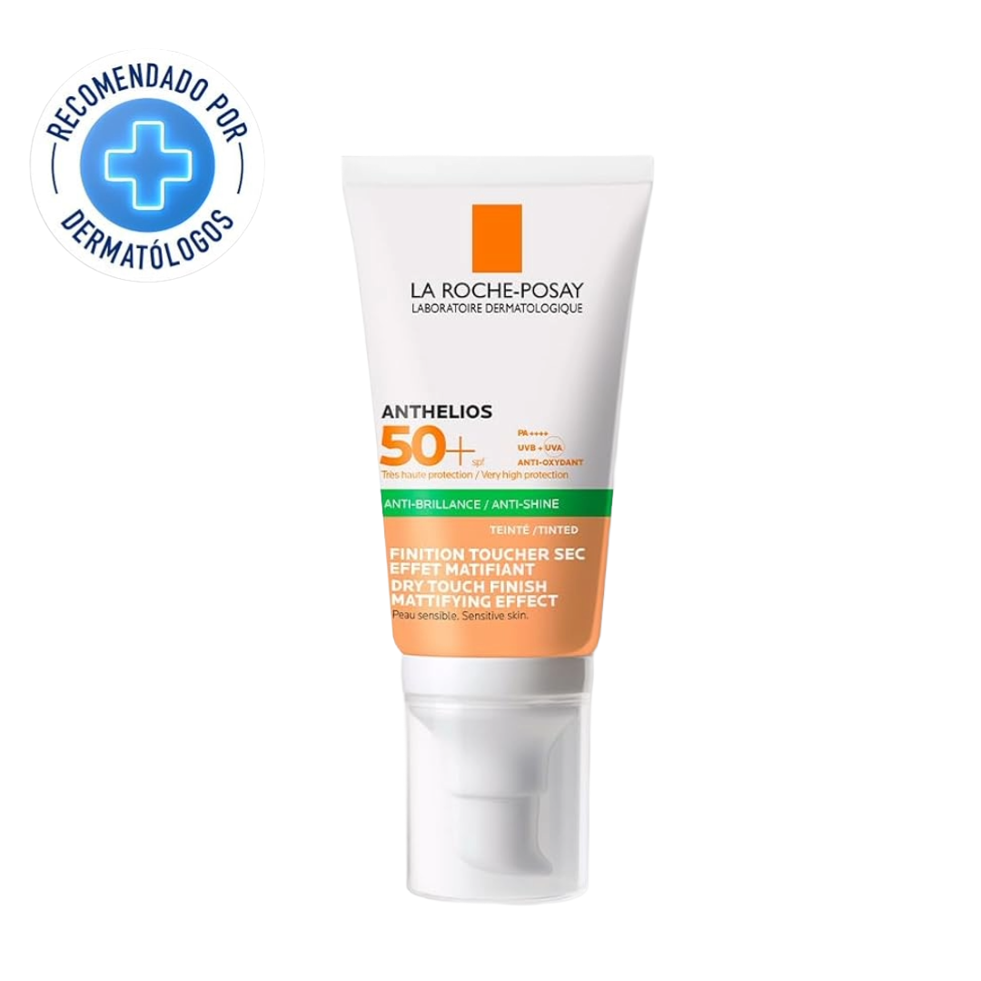 Protector Solar Anthelios UVMune 400 Oil Control Toque Seco con Color FPS 50+ 50ml bloqueador