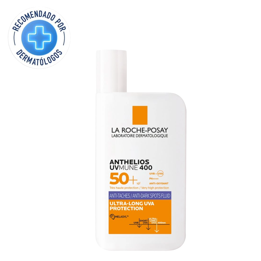 La Roche-Posay Anthelios UVMUNE 400 Fluido Antimanchas SPF50+ Protector solar.