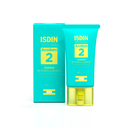 ISDIN Acniben Control de brillos y granos 40ml - Gel crema facial para piel grasa con tendencia acneica