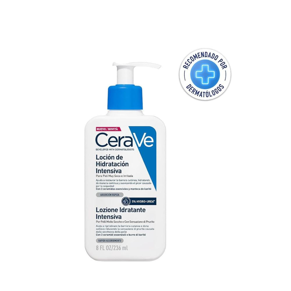 CeraVe Loción de Hidratación Intensiva para piel muy seca con mejora inmediata de la comezón 236ml