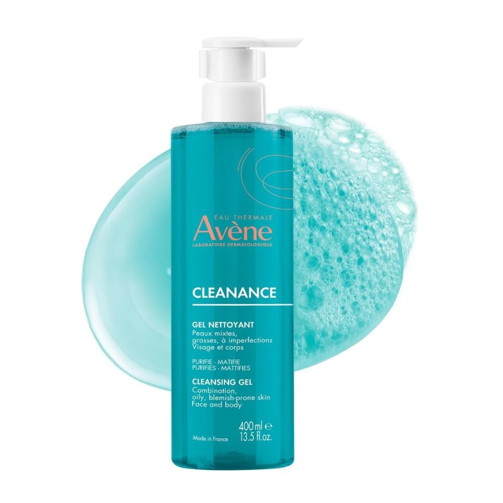 AVÉNE Cleanance Gel Limpiador con Comedoclastin, Piel Grasa con Imperfecciones, Uso Facial y Corporal, 400 ml