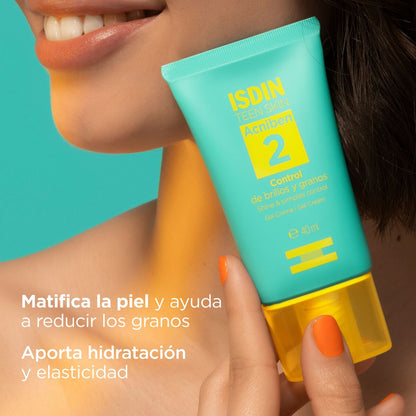 ISDIN Acniben Control de brillos y granos 40ml - Gel crema facial para piel grasa con tendencia acneica